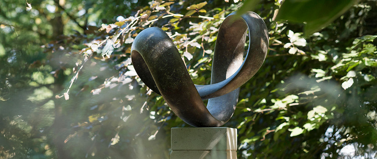Richard Fox, Bronze Ravel VII; sculpture on view at Withiel sculpture garden